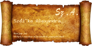 Szőke Alexandra névjegykártya
