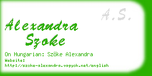 alexandra szoke business card